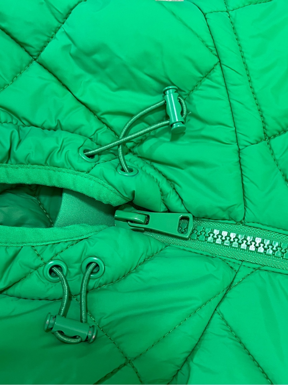 Zara Women’s Size M US Long Sleeves Hooded Quilted Short Jacket Green - Picture 13 of 16